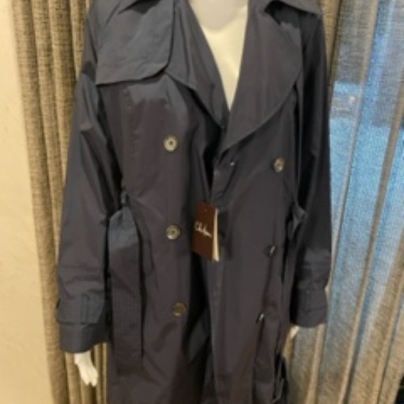 Cole Haan NWT Trench Coat Medium in Ink - Picture 2 of 6